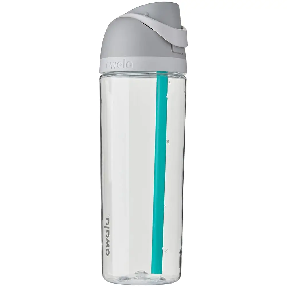 

Бутылка для воды FreeSip Clear Tritan с соломинкой, без BPA, спортивная бутылка для воды, отлично подходит для путешествий, 25 унций, цвет Shy Marshmallow