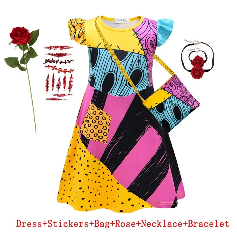 أزياء الهالوين للأميرة للحفلات الفاخرة على شكل زهرة فيستدو الكابوس قبل عيد الميلاد سالي كوسبلاي كرنفال فستان تنكر #3