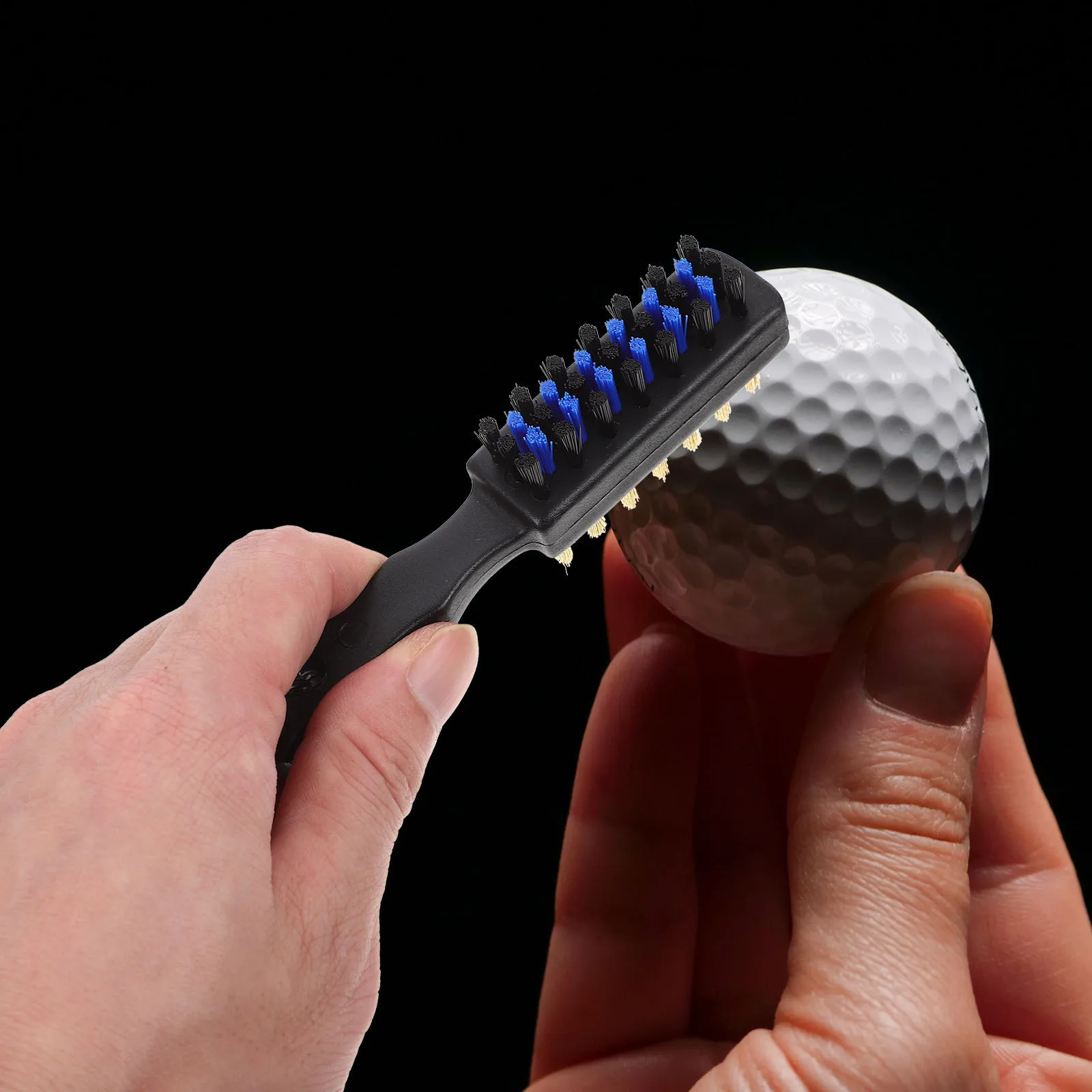 

Golfing Pole Cleaner Double Sided Brush Portable Lightweight Durable Nylon Steel Cleaning Tools Kit Double Sided Brush