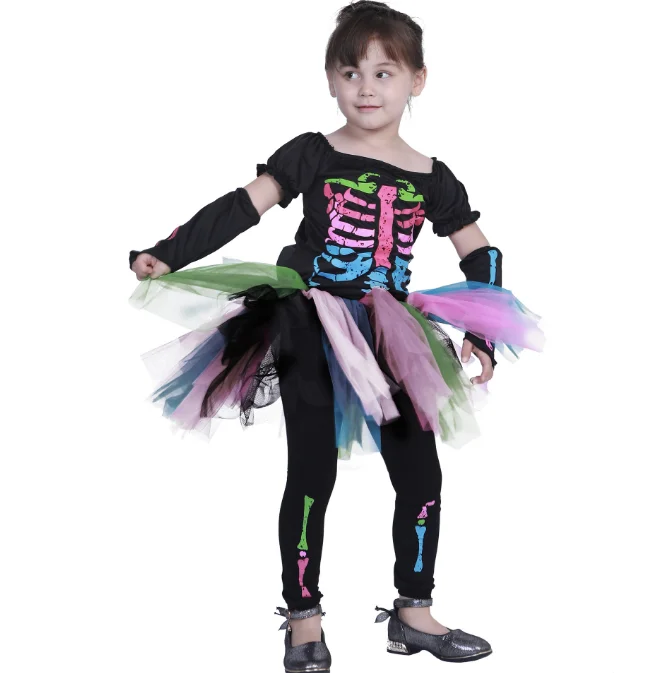 Vestido de halloween família combinando assustador macacão mulher esqueleto cosplay traje bebê menina macacão crânio bruxa diabo roupas