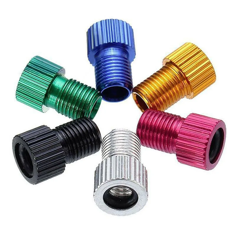 4pcs Bike Parts Aluminum Alloy Valve Adapter Dustproof Bike Valve Dust Cover