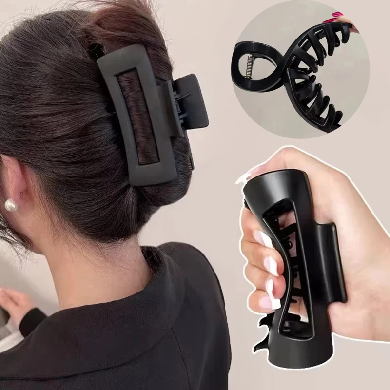 1/2 قطعة مشابك شعر من السيليكون الناعم للنساء دبوس شعر متقاطع غير لامع على شكل قرش لركوب الدراجات في الهواء الطلق وإكسسوارات الشعر الواقية