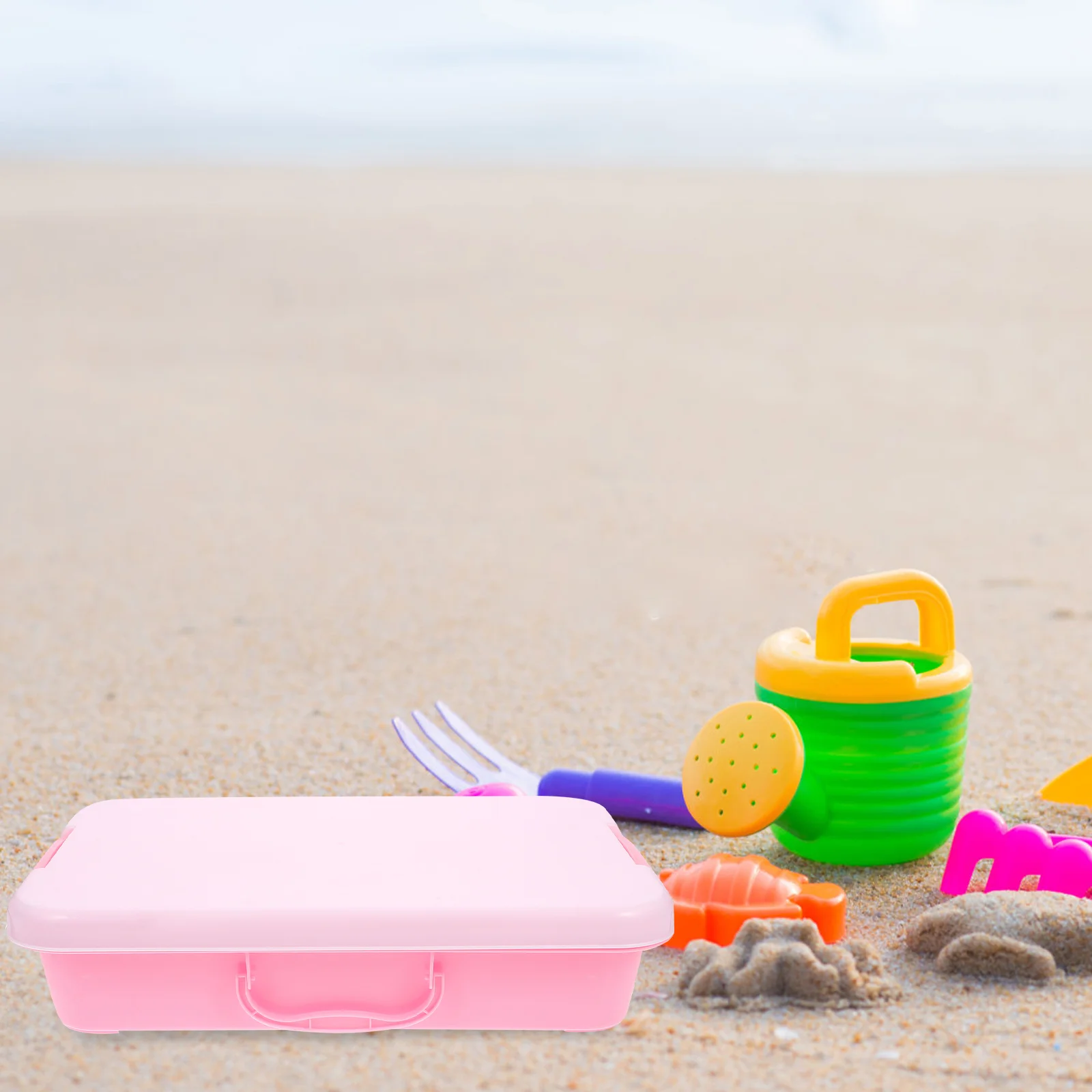 Scatola portaoggetti da tavolo con sabbia Attività Sabbiera Vassoio portatile Giocattoli per i più piccoli Bambini al coperto Camion gelato all'aperto Bambini