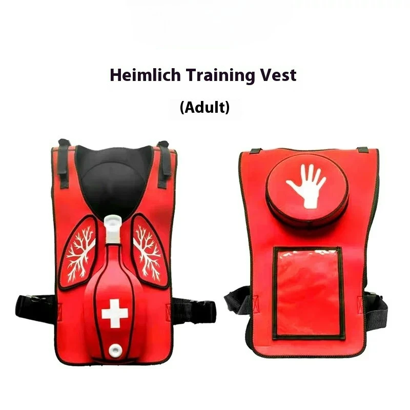 Heimlich Practical Training Model+wearable Vest for Tracheal Obstruction 1pcs Heimlich Vest for Preventing Suffocation Disorders