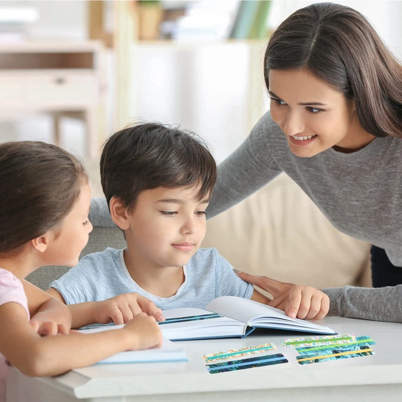 32 ชิ้น Guided Reading Strips สําหรับเด็ก, Dyslexia อ่านแถบ Highlighter Dyslexia อ่านไม้บรรทัดเน้นบุ๊คมาร์ค