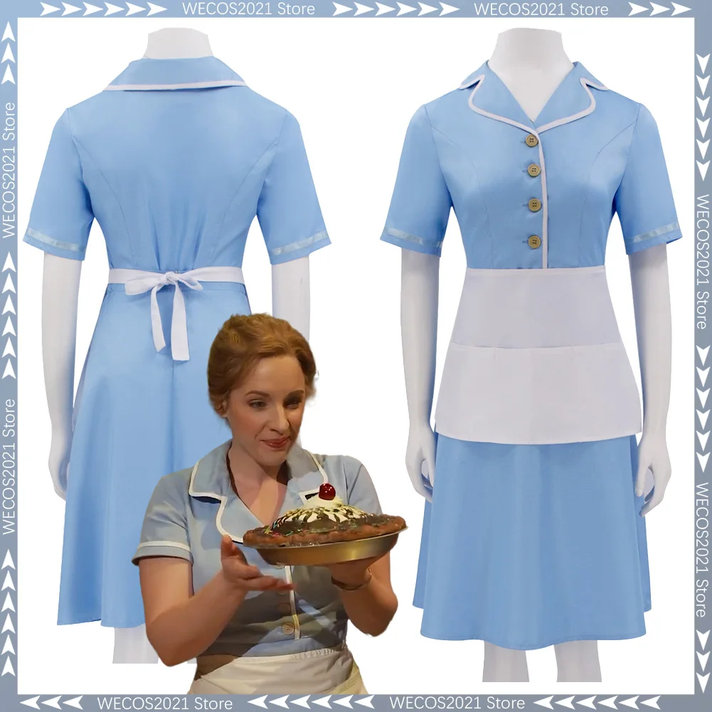 

Маскировка официантки Дженна Хантерсон, одежда для косплея, 2023, костюм шеф-повара из фильма, женский костюм для ролевых игр на Хэллоуин, нарядная праздничная одежда