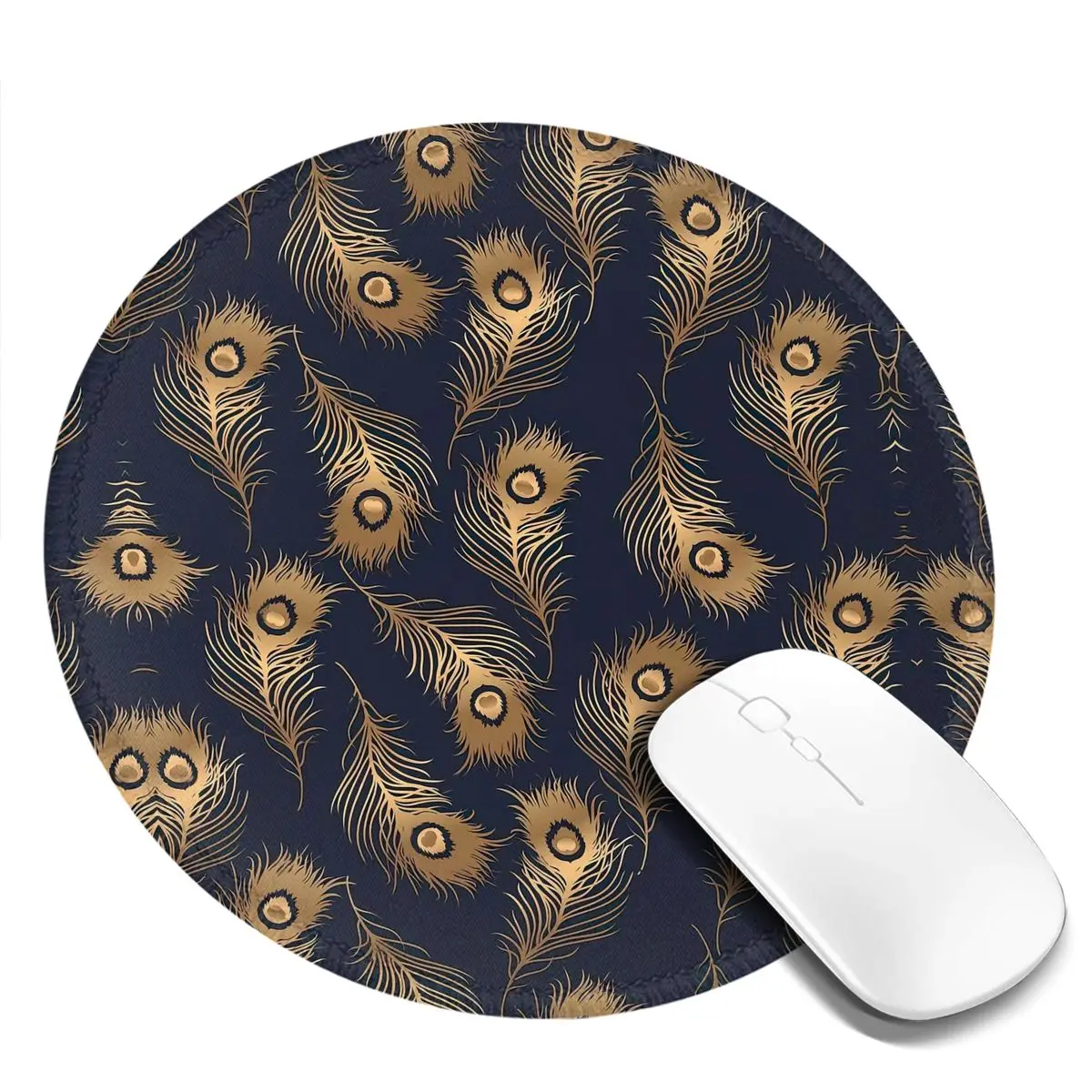 Gamer Mouse Pad Peacock Soft Mousepad Desk Accessories Golden Animal Feathers Simple Design Mouse Mats For Notebook Computer