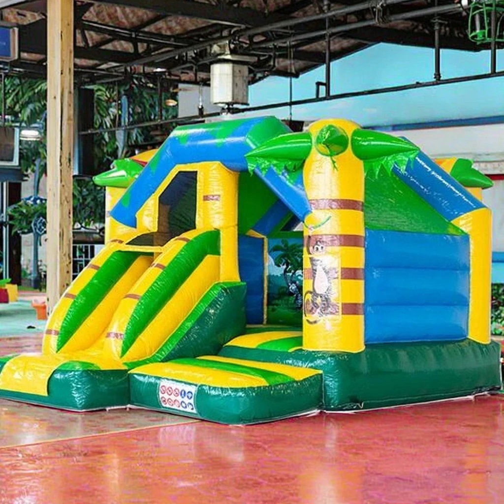 New Design Outdoor 4m*5m*3.6m Inflatable Castle with Obstacle Slide Inflatable Trampoline Kids Jumping Castle Bounce House