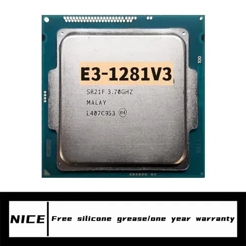 Xeon E3-1281v3 E3 1281v3 E3 1281 v3 Procesador de CPU de ocho hilos de cuatro núcleos y ocho hilos de 3,7 GHz L2 = 1M L3 = 8M 82W LGA 1150