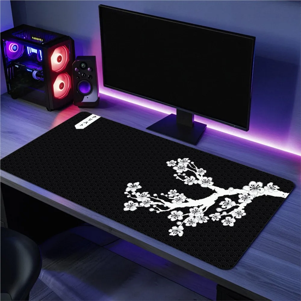 

Janpanese Sakura Mouse Pad non-slip Gaming Mousepad Gamer E-Sports Mouse Mat Game Mechanical Keyboard XXL Desk Mat 90x40cm