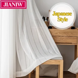 JIANIW stile giapponese bianco scava fuori tenda trasparente per soggiorno camera da letto Voile Tulle tende per finestre drappo Rideaux aimre