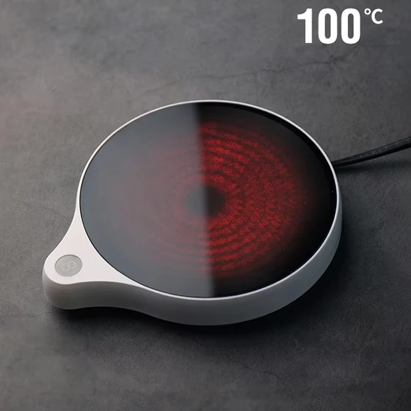 110V/220V Cup Heater Mug Warmer 5 Gear Temperature Cup 100°C Hot Tea Makers Warmer Coaster  Heaters Coffee Milk Tea Heating Pad