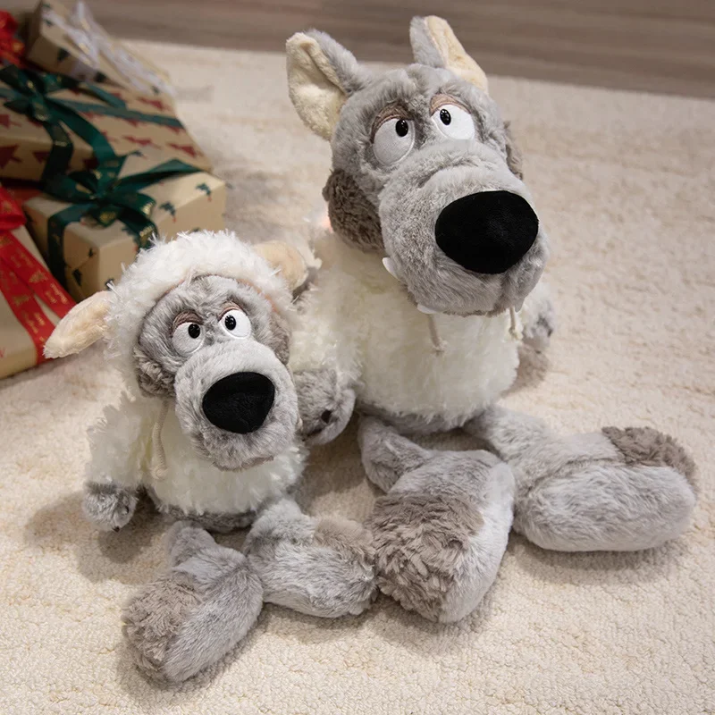 Schattig Husky knuffel Mooie pinguïn gevuld sprookje Sluwe grote slechte wolf pop orang-oetan knuffels kawaii thuis