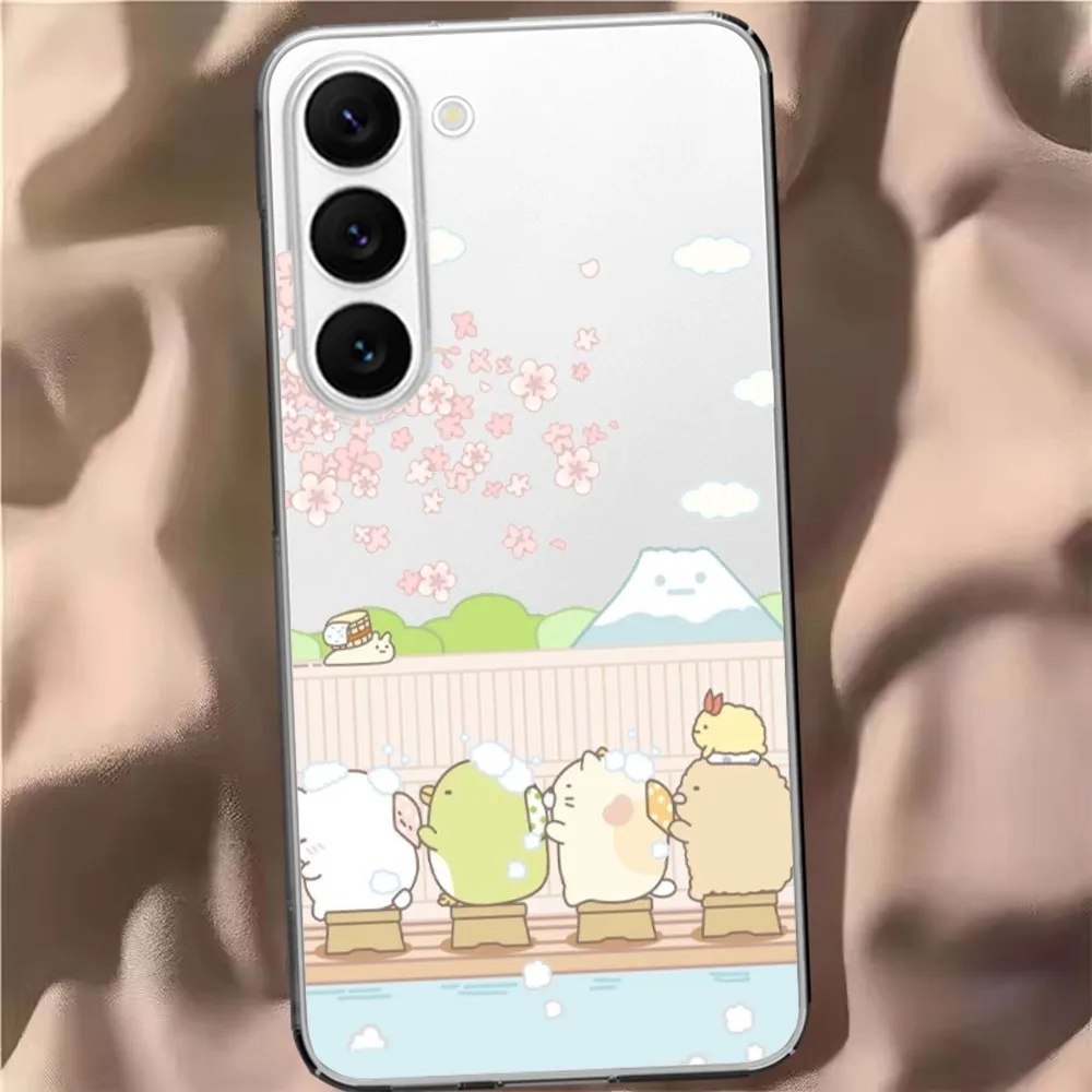 Cartoon S-Sumikko Gurashi Phone Case For Samsung Galaxy S22 S21 S20 FE S23 Ultra S10 S8 S9 Note 20 10 Plus A73 A33 A51 A52 A72 A