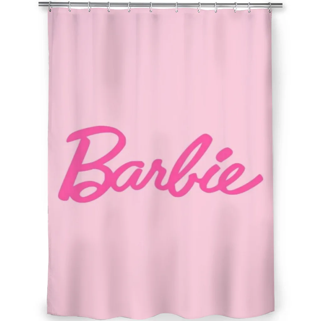 Barbie Hot Pink Shower Curtain for Bathroom  Aesthetic Room Decoration