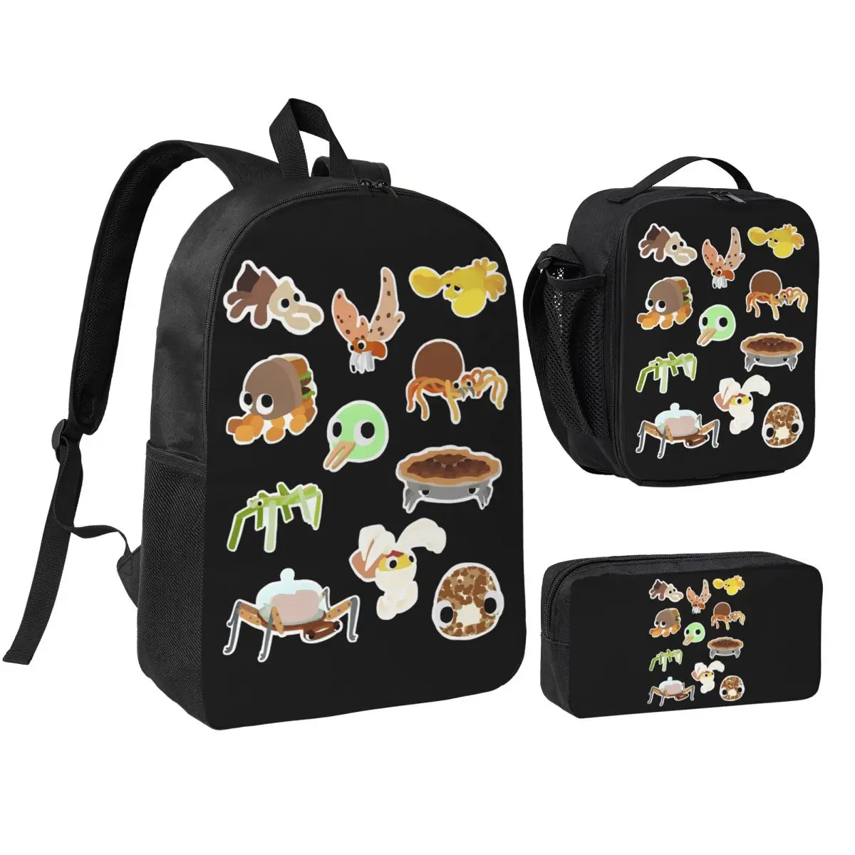 

The Isle Of BIGsnax Bugsnax Pack Backpack Student BookBag School Bag Laptop Shoulder Bags 3ps Insulated Lunch Bag Pencil Case