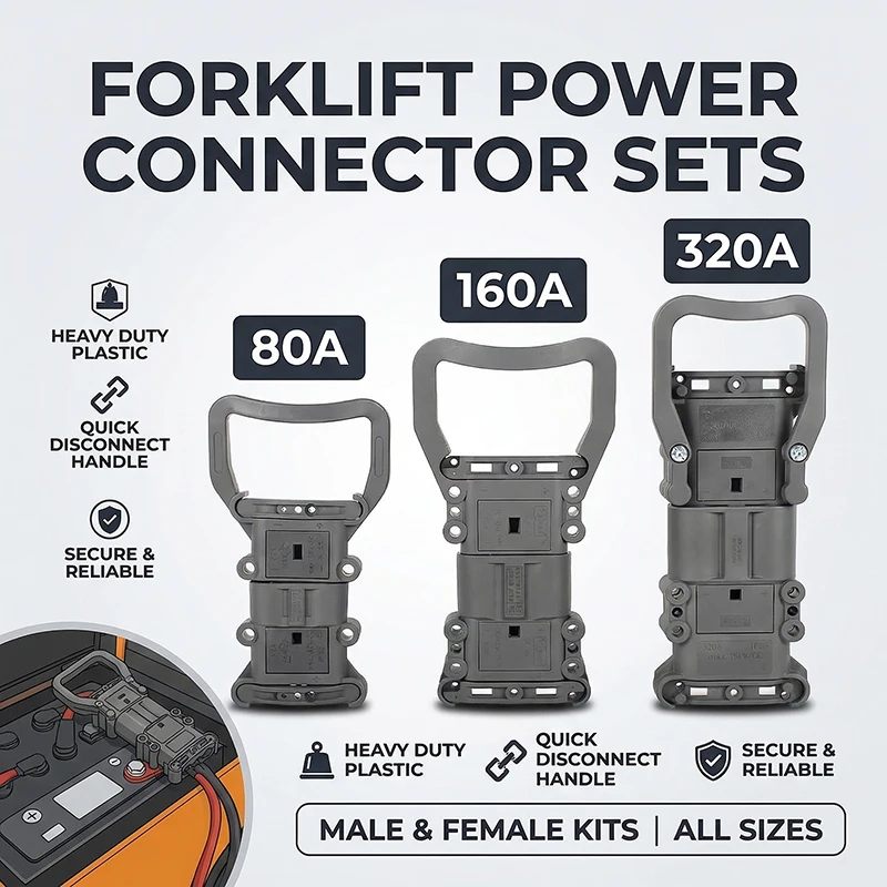 

5Sets REMA Type Power Connector 80A 160A 320A High Current Male & Female Plug Socket for Electric Forklift, Battery Charger