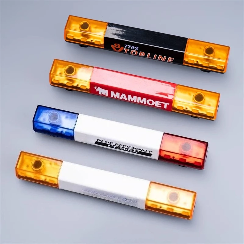 

LED Cockpit Roof Rotary Warning Light Fire Lights for 1/14 Tamiya RC Truck Scania 770S R620 Mercedes-Benz Actros Volvo MAN Parts