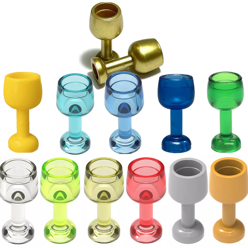 MOC Kitchen Accessories Building Blocks Wine Glass Kitchenware Kettle Pot Dining Plate Seasoning Bottle Spoon Scissors Toys S13