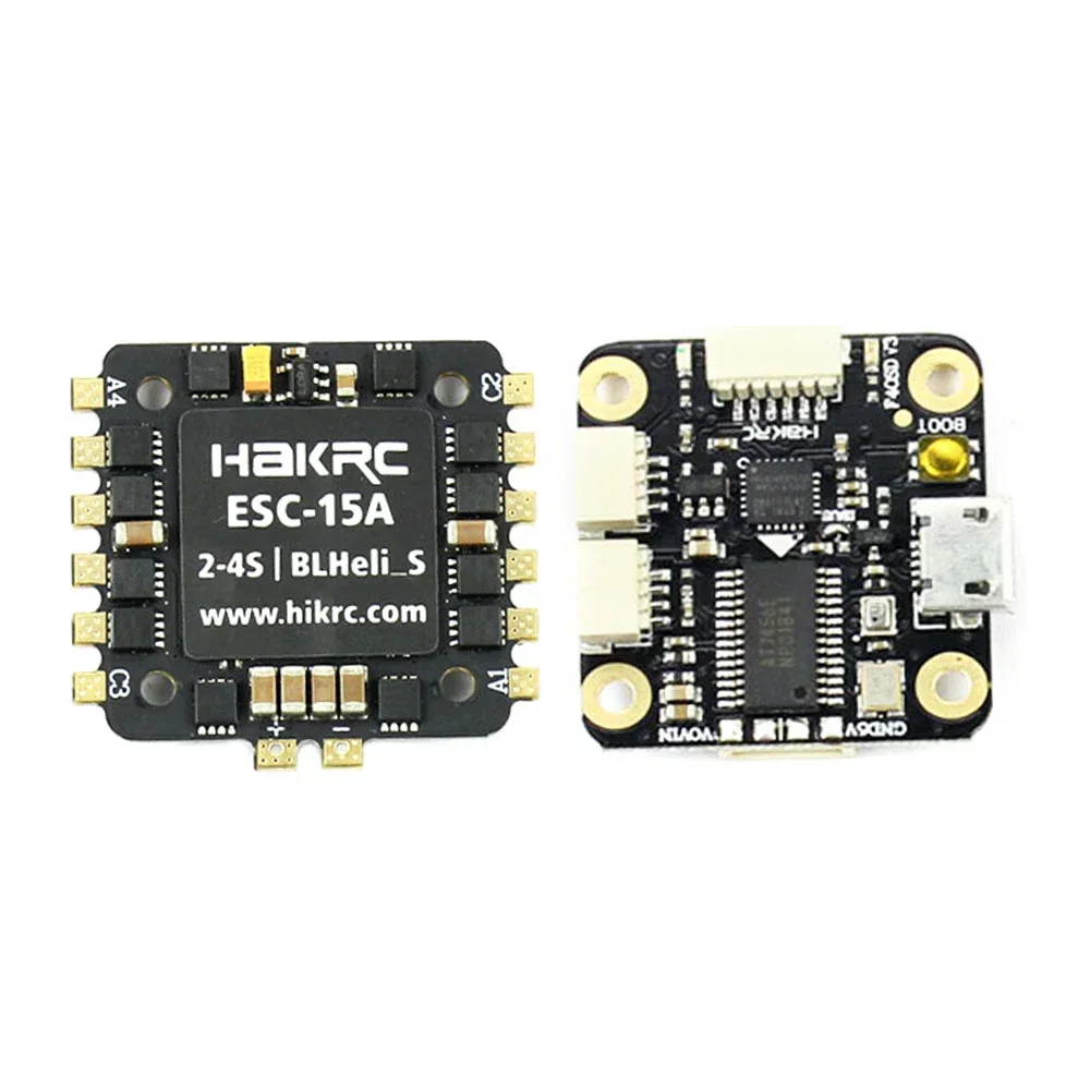 HAKRC BLHELI_S mini 15A/25A 4in1 Bürstenlosen ESC SILABS EFM8BB21F16G 2-4S unterstützung Dshot600 Oneshot 20x20mm für RC FPV Racing Drone