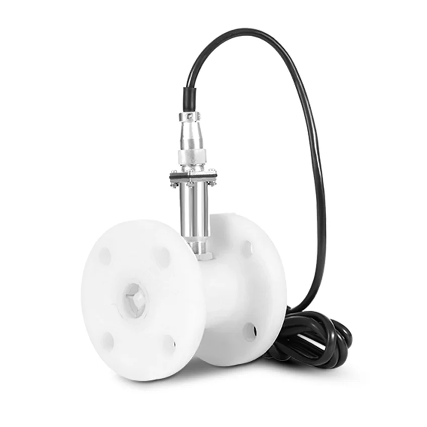 Anti-corrosion PE Material Flow Meter Pulse 4-20mA Signal Sulfuric Acid Flow Meter Sensor Acids Bases Corrode Liquids Flowmeter