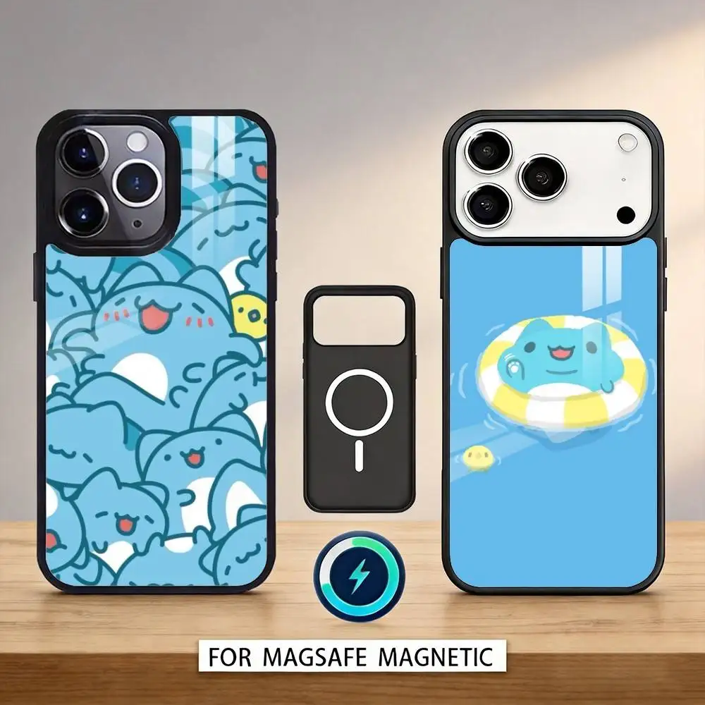 Cute B-Bugcat C-Capoo Phone Case For iPhone17,16,15,14,13,12,Pro,Max,Magnetic For Magsafe Wireless Charging