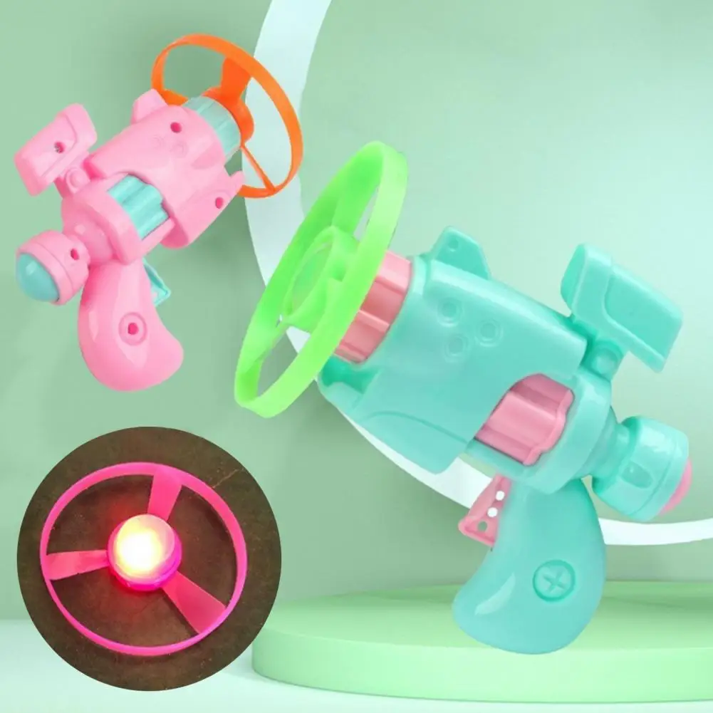 

Kids Launcher Flying Disc Toy LED Light-Up Outdoor Garden Yard Sport Shooting And Catching Learning Toy Summer Outdoor Game