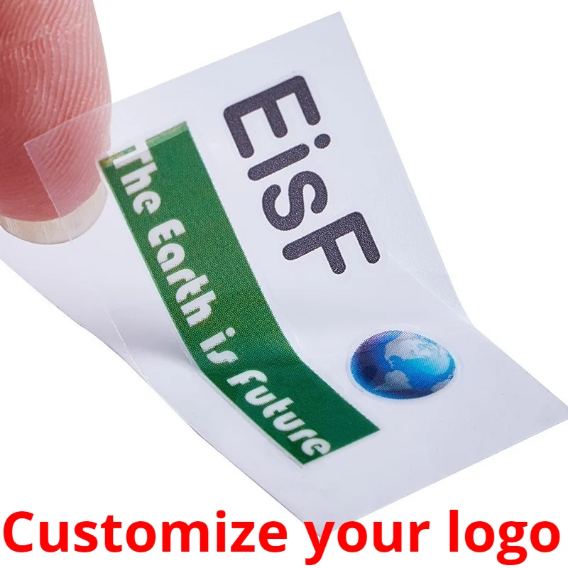 4.5x2cm Custom Clear Vinyl Stickers Waterproof Scratch proof Personalized Stickers for Business Product Labeling