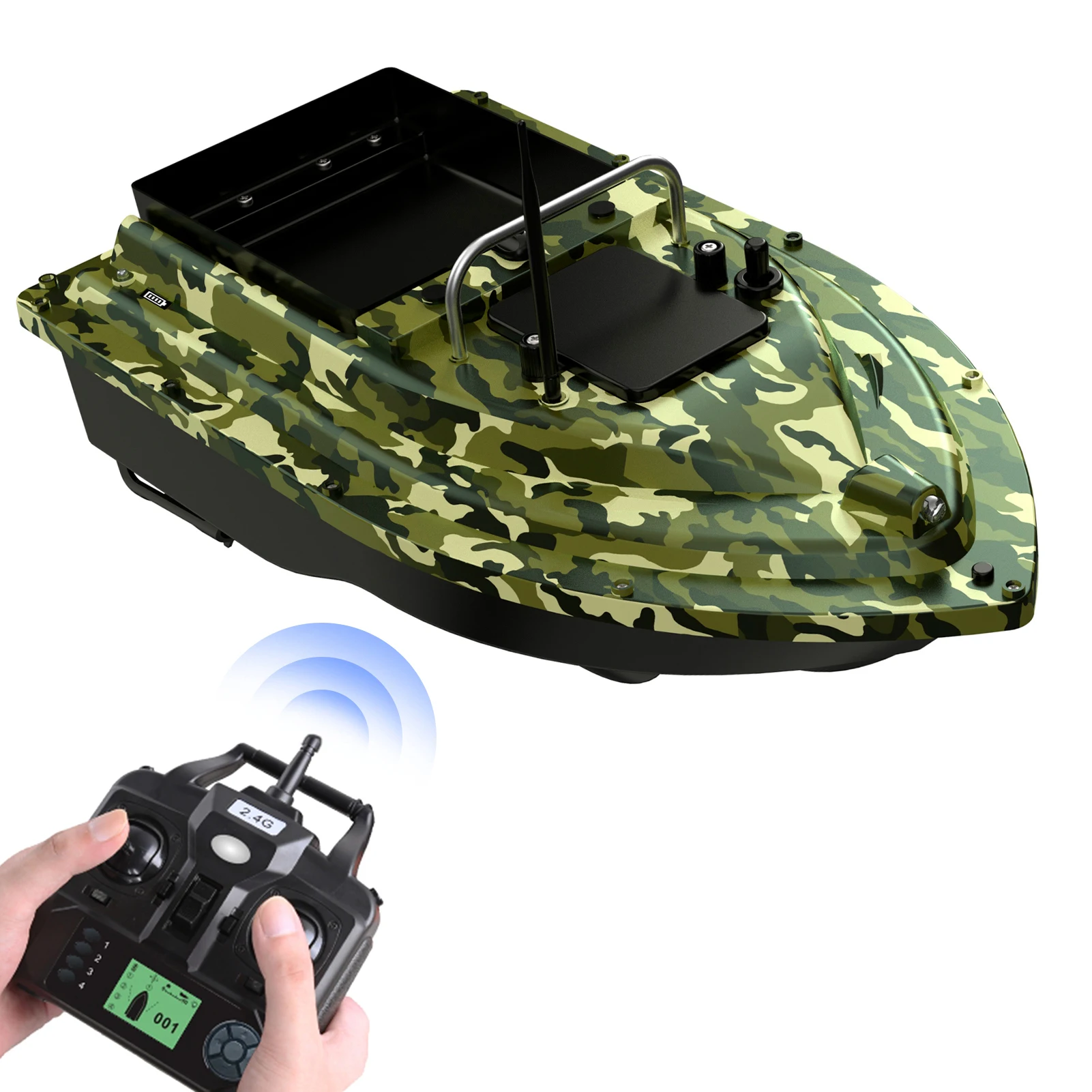D16 GPS قارب طعم صيد مع حاوية طعم كبيرة قارب الطعم التلقائي مع نطاق بعيد 400-500 متر مع حقيبة للصيد في الهواء الطلق