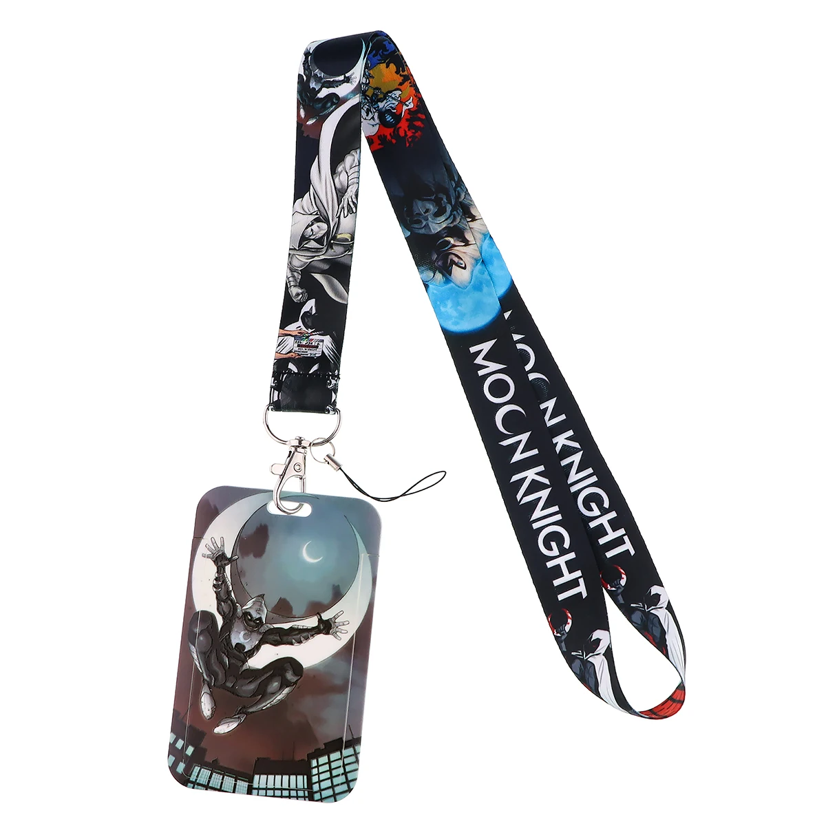 Marc Spector Moon Knight Lanyards Key Neck Strap Lanyards ID Badge Holder Keychain Key Holder Hang Rope Keyrings Accessories