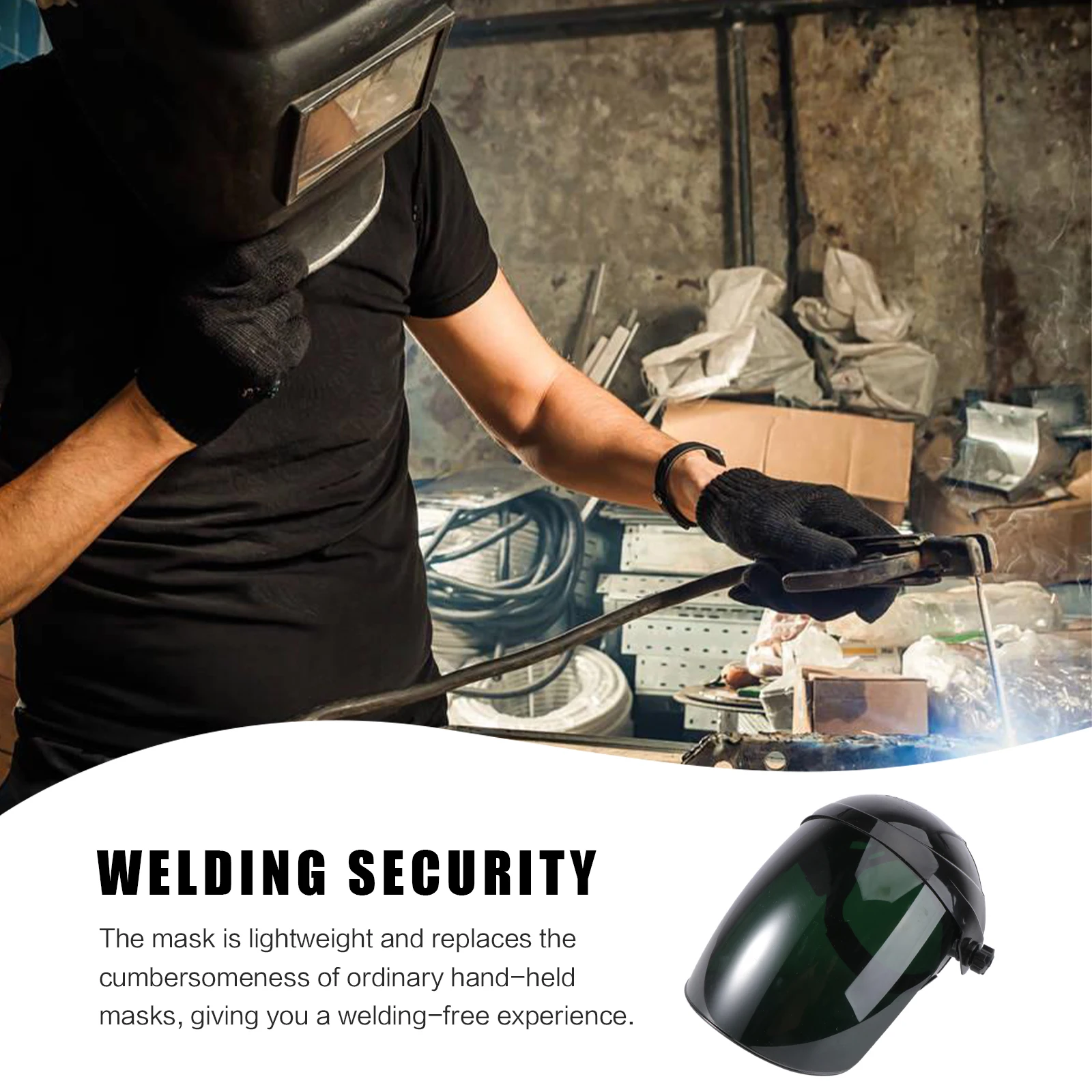 

Lightweight Mask Anti UV Glare Protective Shockproof Durable Welder Mask High Temperature Operation Headwear Design Easy