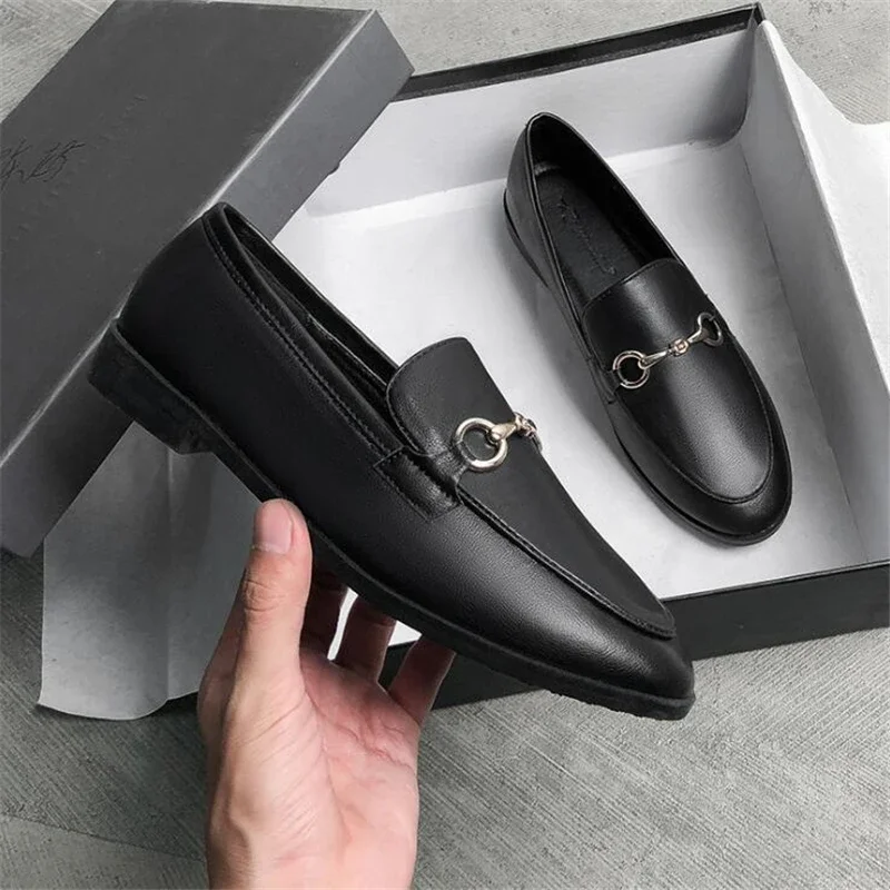 Womens Shoes Flats Loafers Ladies Fashion Leather Brand Sneakers Womens Designer Flat Ladies Shoes Woman Luxury Female Footwear