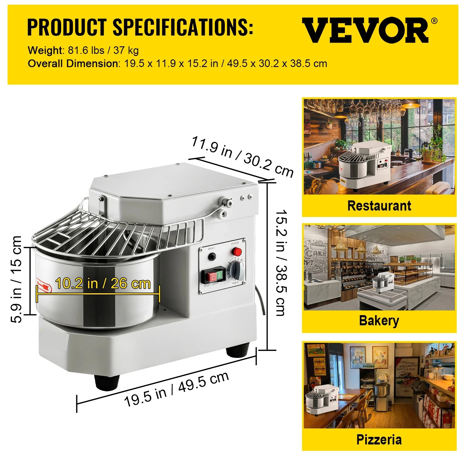 

Commercial dough mixer