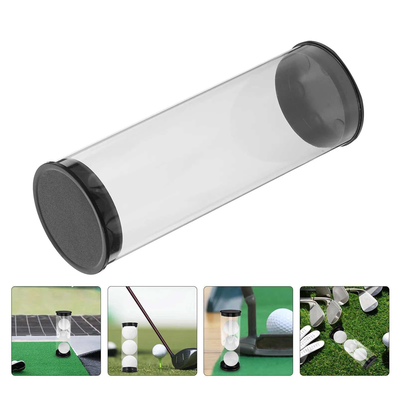6Pcs Clear Golf Ball Container Cylindrical Display Case Seal for Safe Storage and Elegant Presentation Golf Ball