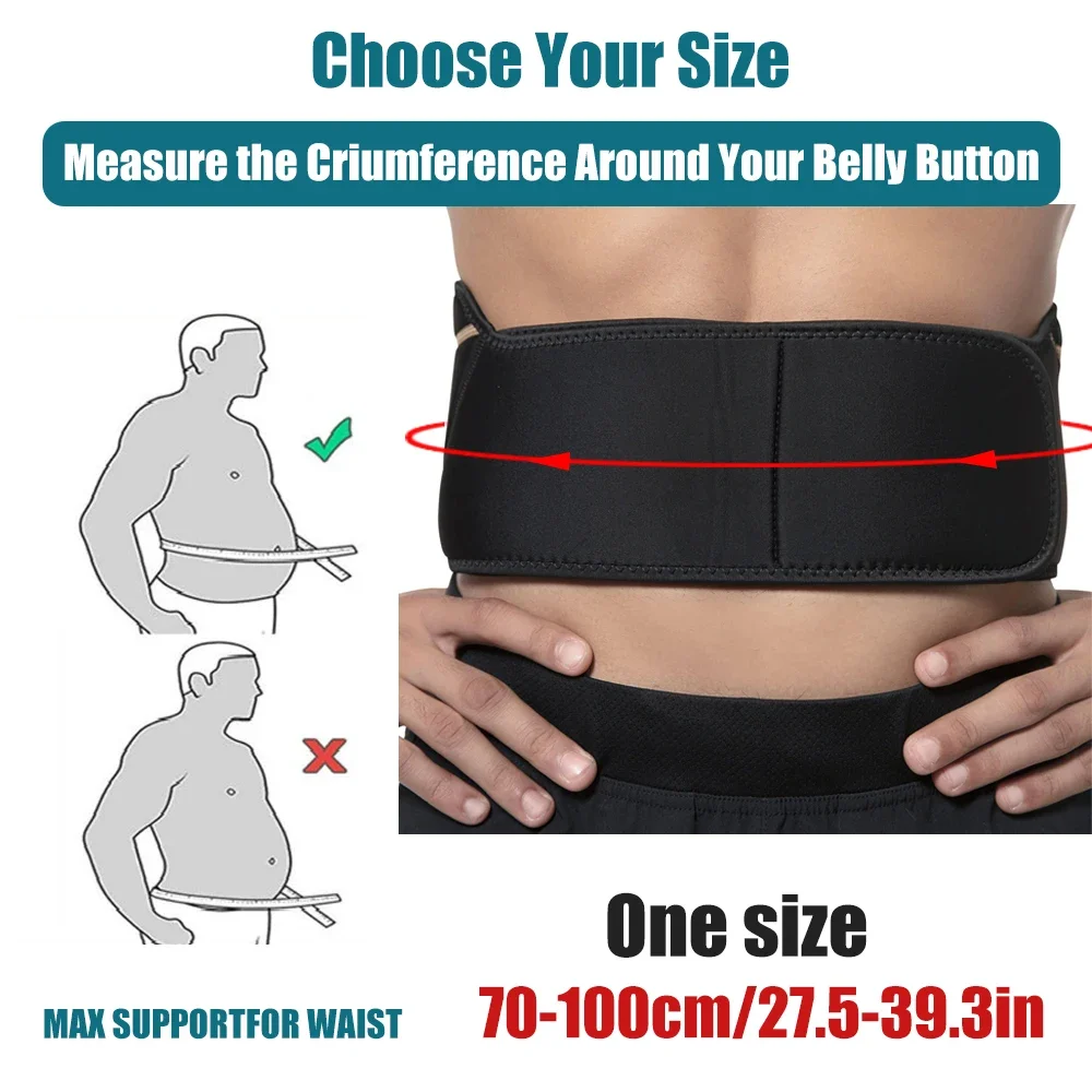 Back Brace for Lower Back Pain Relief,Back Support Belt Men Women With Adjustable Black Velcro Lumbar Support Belt for Sciatica