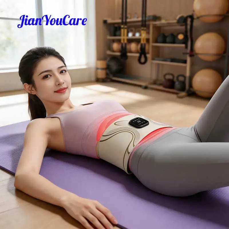 

Массажер для талии JianYouCare EMS с низкочастотными импульсами, 7 режимов, горячий компресс, для сжигания жира, фитнеса и коррекции фигуры