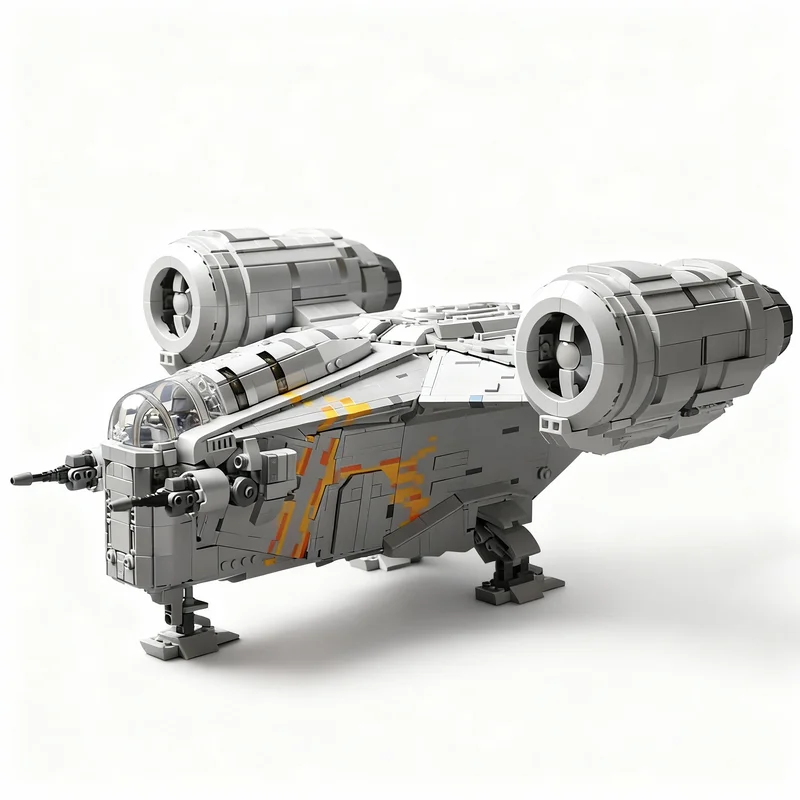 

4720 деталей MOC Razor Crest Star Battle: Конструктор, модель для сборки, рождественский подарок, развивающая игрушка, идея для творчества, DIY