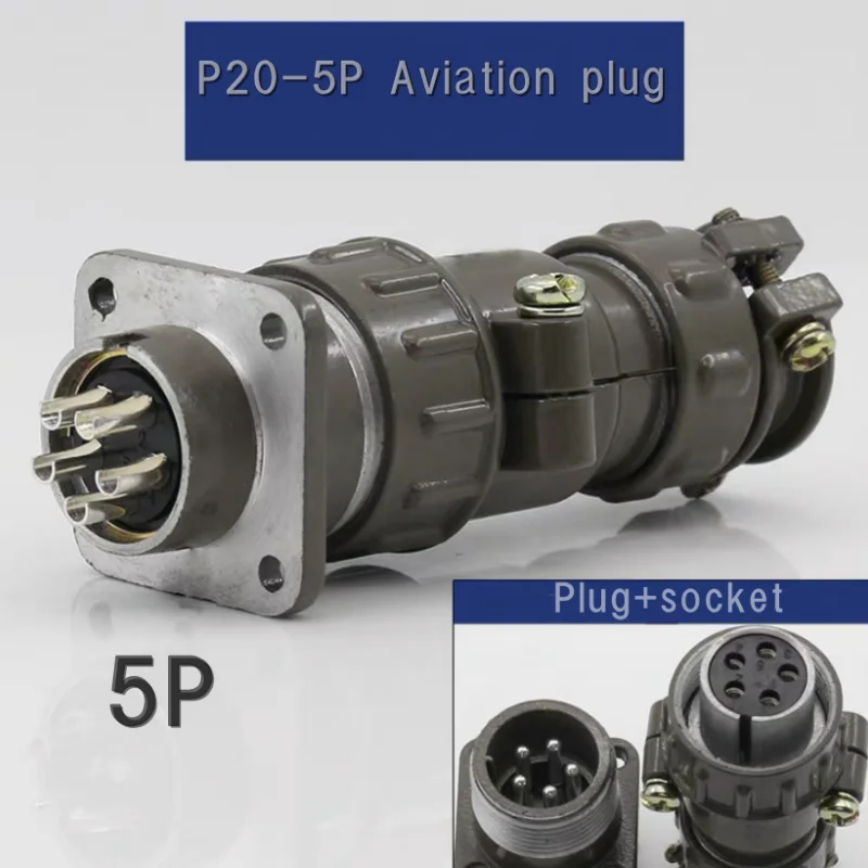 Military Aviation Plug Socket P20 Opening 20MM Circular Connector P20K2Q P20K3Q P20K6Q 2P/3P/4P/5P/7P