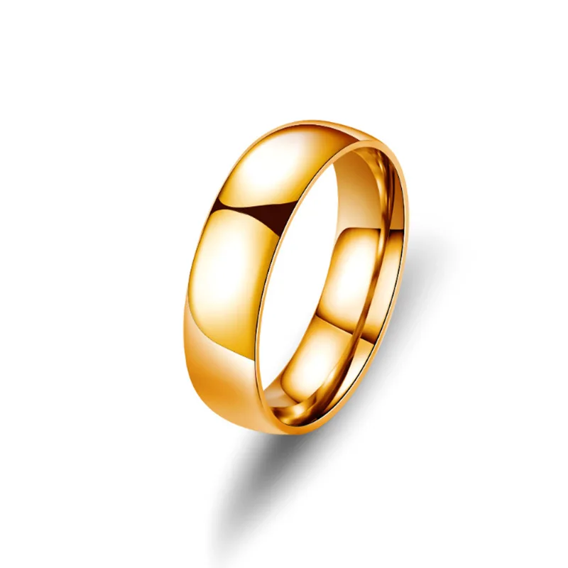 Korean Style Titanium Steel Simple Curved Ring