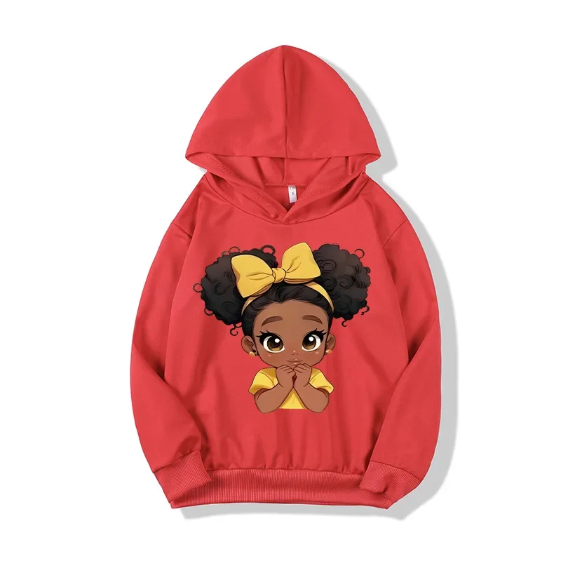 African Girl Print CuHK Cartoon Girl Hoodie Hoodies Sweatshirts  Sweatshirt  Sweaters  Boys Clothes Tops Clothes