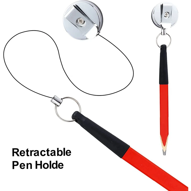 Retractable Carpenter Pencil Holders,Retractable Pen Holder For Nurses,Workers,Nylon Cable,Pen Lanyard Nurse Pen Holder