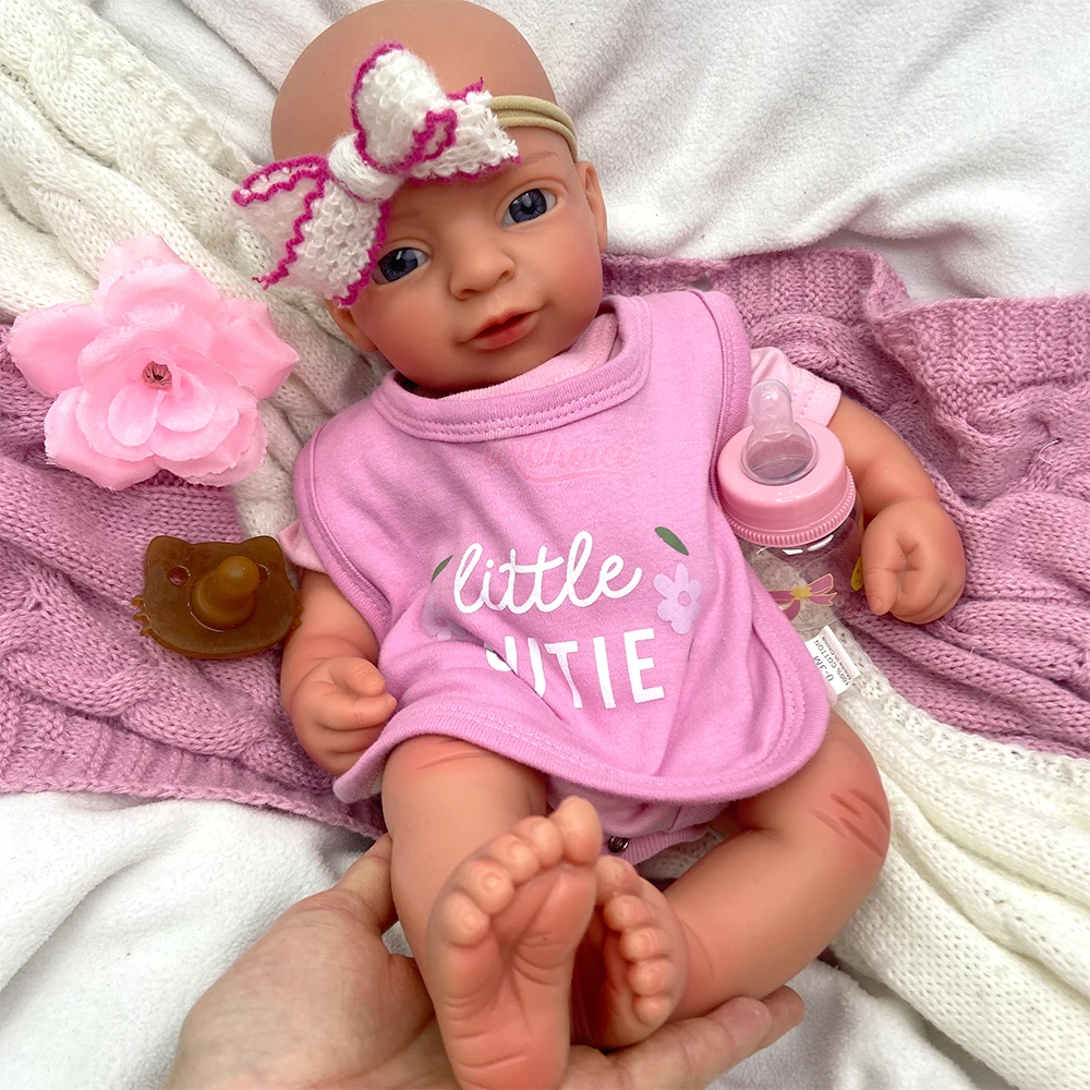 

Кукла-реборн девочка 44 см, полностью силиконовая, с гибкими конечностями и головой, реалистичная, анатомически точная, для обучения и тренировок