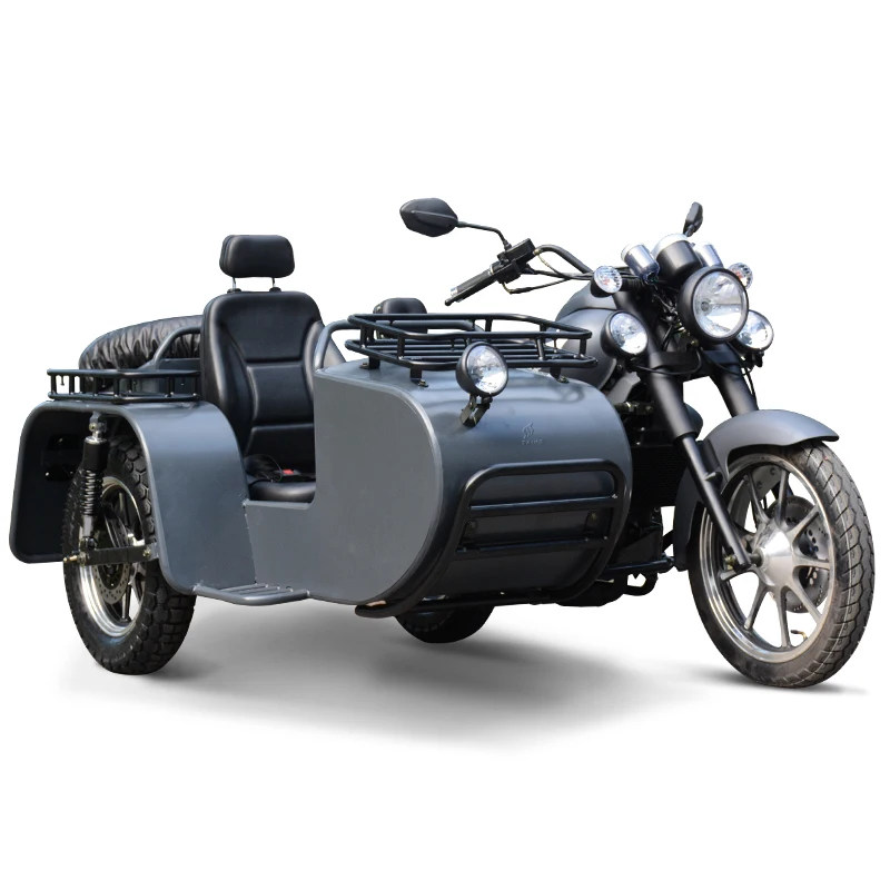 Three wheeled motorcycle with 300cc gasoline engine, side car passenger cargo