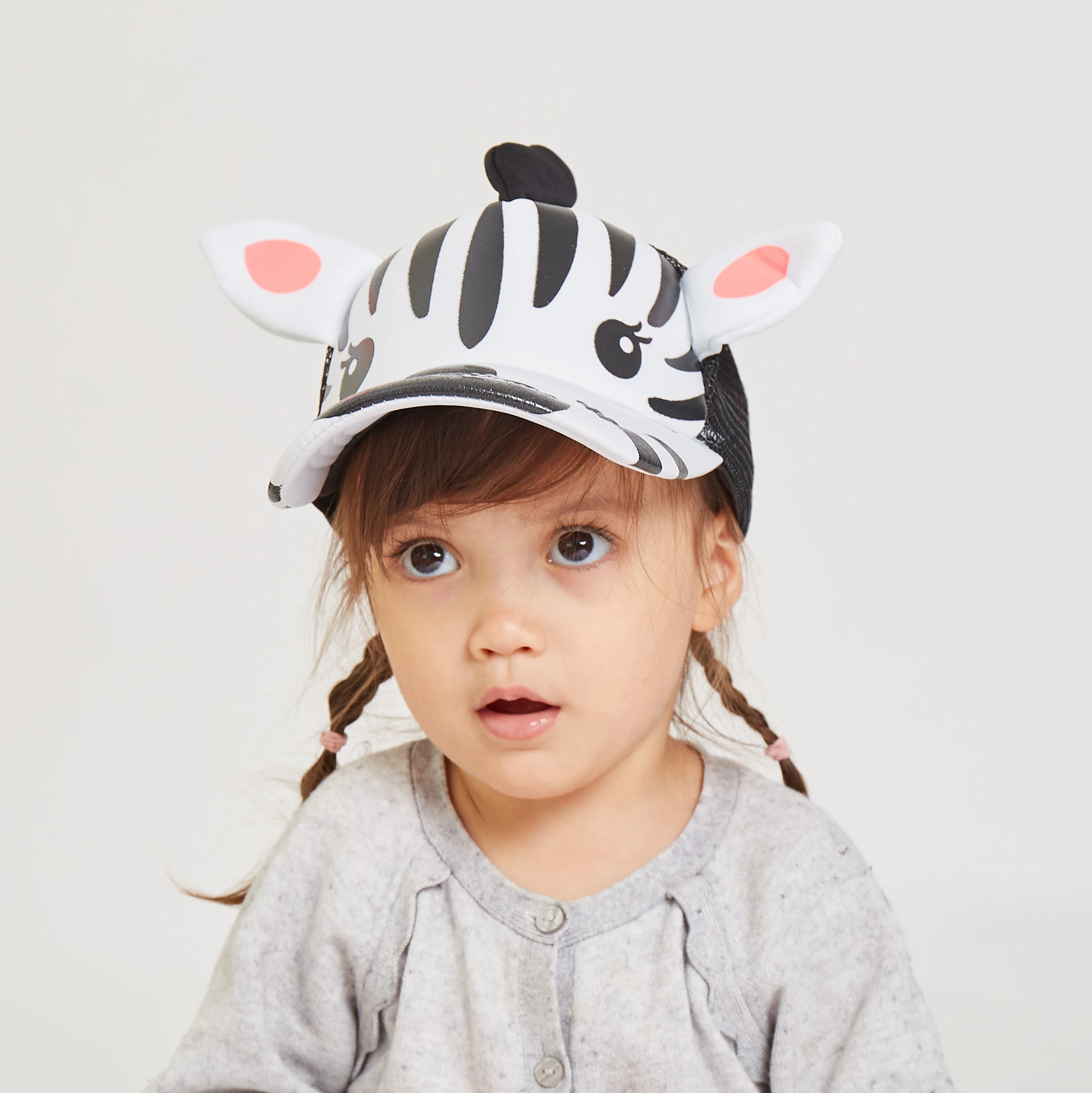 Kleinkind Niedliche Tier Baseball Kappe Einstellbar Kinder Outdoor Sonnenhüte Baby Mesh Zurück Kappe Für Jungen Und Mädchen – Detail 7