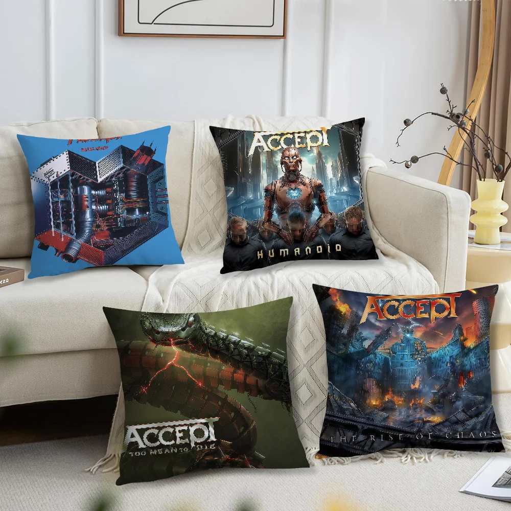 A-Accepts Heavy Rock Band cushion cover For Pillow Printing Sofa Decoration Home Car Room Coffee Shop Office Nordic Simplicity