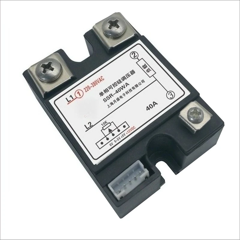 Single Phase SSR-60WA Voltage Regulator, 4-20mA 1-5V Input for Speed Control
