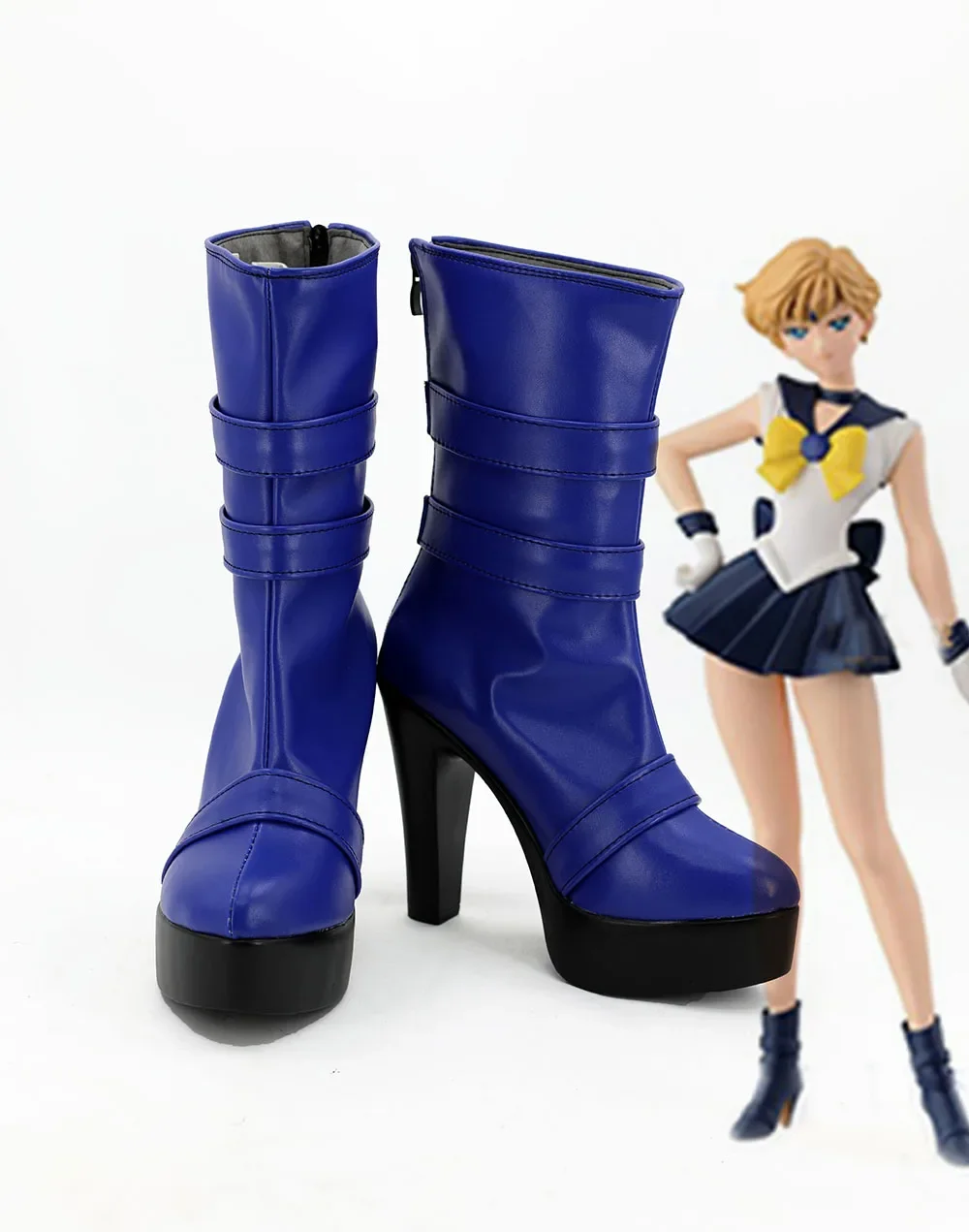 Anime The Shoes Are Suitable for Cosplay Sailor Uranus Custom Made Cosplay Boots Shoes Halloween Party Props