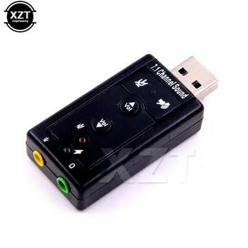 Yeni sanal 7.1 kanal ses kartı harici USB 2.0 ses Mic hoparlör adaptörü mikrofon Stereo 3.5mm Jack kulaklık ses kartı