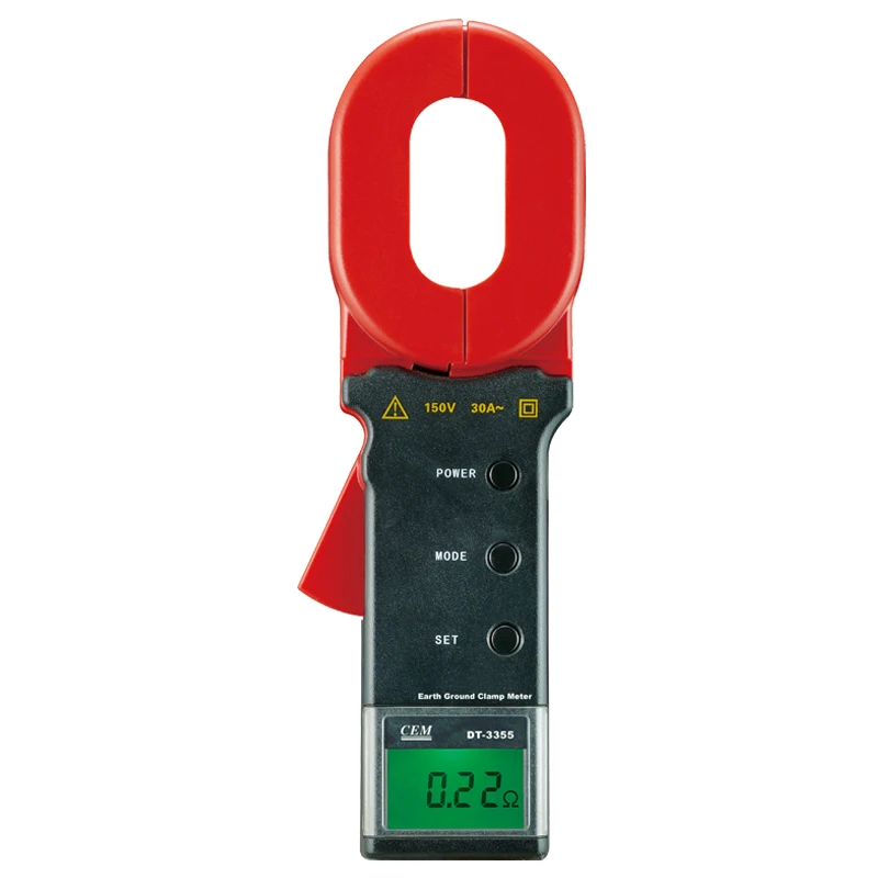 

DT-3355 Digital Clamp On Ground Earth Resistance Tester Meter / Clamp Earth Resistance Tester 0.01-1000ohm 0.00mA-20A
