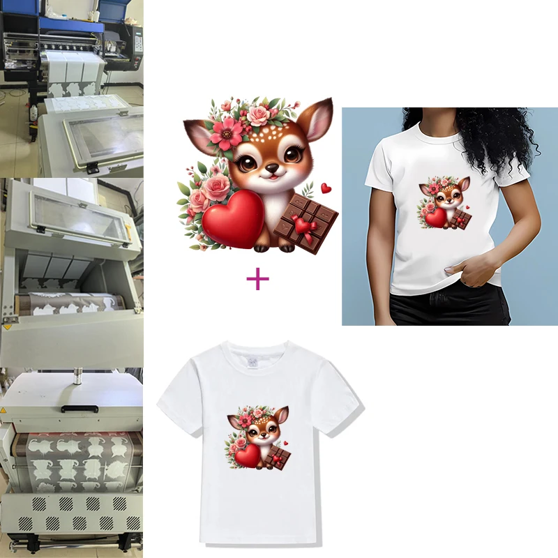 Adesivo per trasferimento in ferro cartone animato, tazza da tè, procione, volpe, gufo, orso, pressa di calore lavabile fai da te, accessori per giacche stampate, toppe per abbigliamento